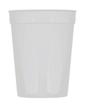 Cardboard or plastic coffee cup. vector illustration