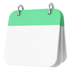 Empty calendar. 3D calendar. 3D illustration.