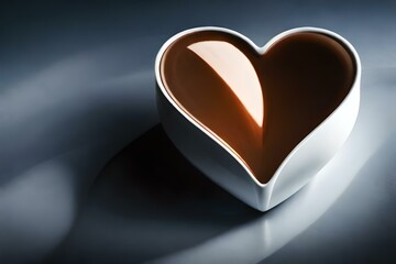 Chocolate bar in the shape of heart