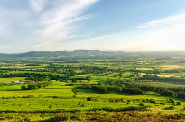  A beautiful landscape view from the top of a mountain in Yorkshire. Hike to Roseberry Topping near Teesside © Jan