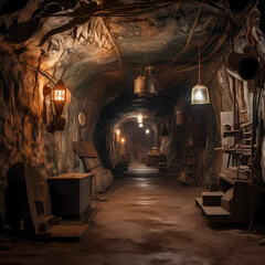 Obraz na płótnie Canvas the mine tunnel 