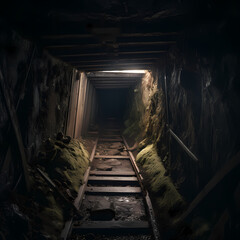 Naklejka premium the mine tunnel 