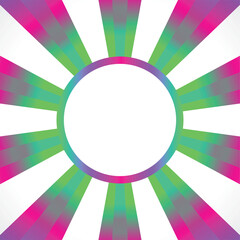 Gradient style sunburst pattern background, rays, radial, summer banner, vector illustration