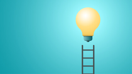 A ladder that leads to new ideas. Vector stock.