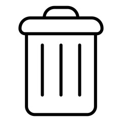 trash icon on transparent background