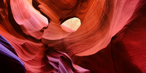 red eye in famous antelope canyon near page usa - travel concept