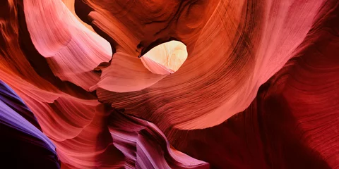 Foto auf Acrylglas Backstein red eye in famous antelope canyon near page usa - travel concept
