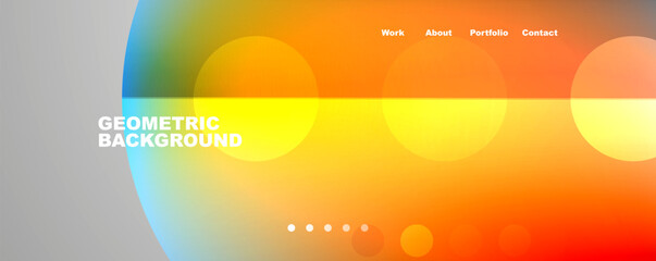 Circle, flowing shape composition geometric abstract background. Vector Illustration For Wallpaper, Banner, Background, Card, Book Illustration, landing page