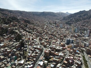 above La Paz by drone