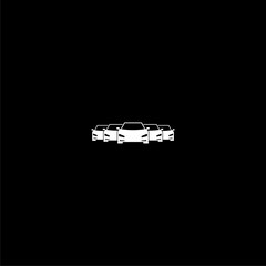 Car Fleet icon isolated on dark background