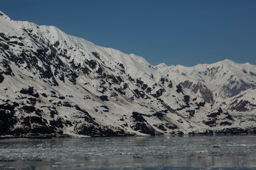 Scenic photograph of the Hubbard Glacier in the Yukon of Alaska landscape 