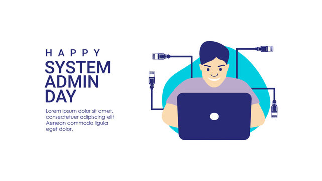 system admin day banner template