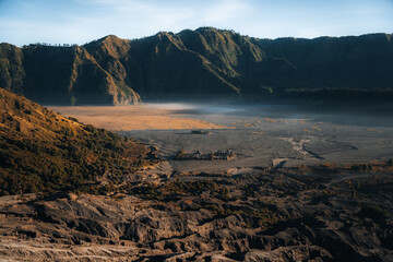 Bromo Crater in Malang. In this crater valley there is a temple that can be visited by anyone...
