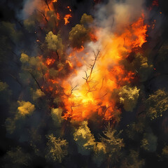 Fototapeta na wymiar Burning Forest