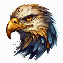 Eagle Head Art Logo