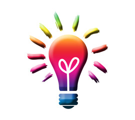 bulb light idea concept icon vector illustration design graphic art creative idea