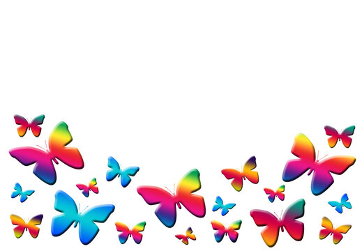 butterfly background with space for your text on transparent background