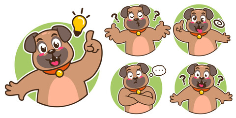 Obraz premium Puppy cartoon sticker