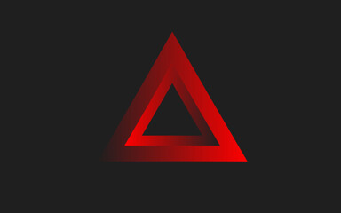 Red triangle on black background