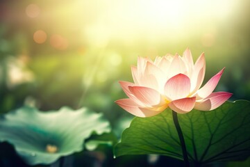Obraz na płótnie Canvas Lotus Flower at the Sunrise. 