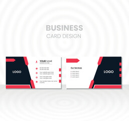 Vector modern double-sided business card template, Attractive stationery design, Innovative agency business card, Exclusive and clean template vector design