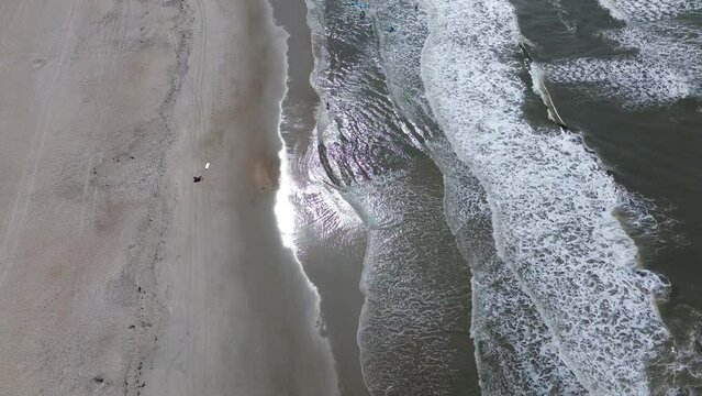 Flying over the waves