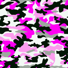 Seamless Camouflage Digital Paper VECTOR CAMO PINK EPS PNG SVG JPG. Scale to any size. Change colors in the textured pattern desktop wallpaper or sublimation pattern for fabric design
