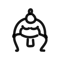 Sumo wrestler line drawing