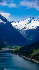 Naklejka na ściany i meble Berge Alpen Tirol Zillertal