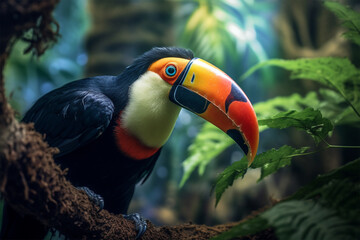 Fototapeta premium Focus on animals intricate details in nature.