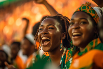 Fans of the national team of Ivory Coast. They're overjoyed .