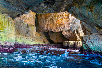 Malta, near the habour of Wied iz-Zurrieq are situated the blue caves and blue lagoon. Blue Grotto