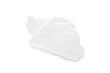 A smear of white cream on a blank background. PNG