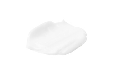 A smear of white cream on a blank background. PNG