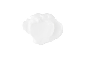 A smear of white cream on a white background.7