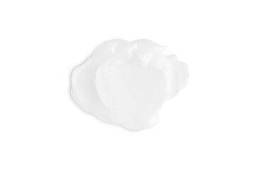 A smear of white cream on a white background.7