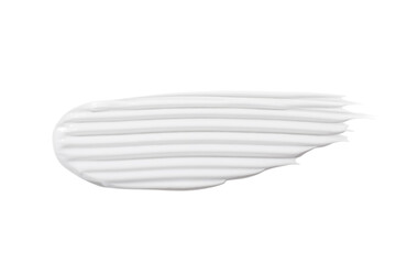 A smear of white cream on a white background.7