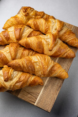 Delicious cookies on a wooden board. Close up