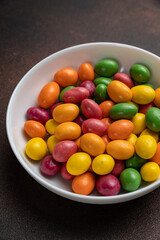 Delicious candy on a plate. Close up
