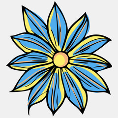 Vector illustration abstract still life of flowers in pastel colors. Collection of contemporary art