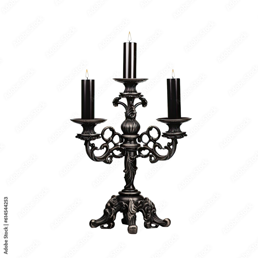 Wall mural candelabra isolated on a transparent background, generative ai - Wall murals