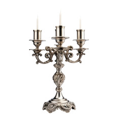 candelabra isolated on a transparent background, generative ai
