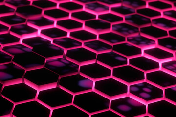  Abstract background formed from pink hexagons , Glass Violet Pattern, Geometric Crystals, Abstract