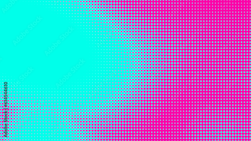 Poster dots halftone green pink color pattern gradient texture with technology digital background. dots pop