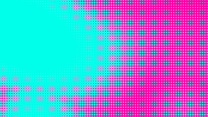 Dots halftone green pink color pattern gradient texture with technology digital background. Dots pop art comics with summer background.