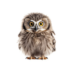 Fototapeta premium owl isolated on a transparent background, generative ai
