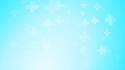 Abstract white blue colors cross pattern healthcare background.