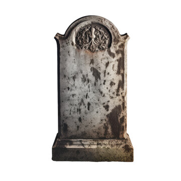 gravestone shadows isolated on a transparent background, generative ai