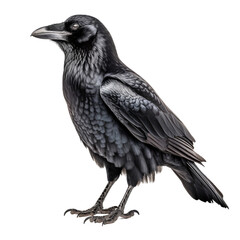 Fototapeta premium raven isolated on a transparent background, generative ai