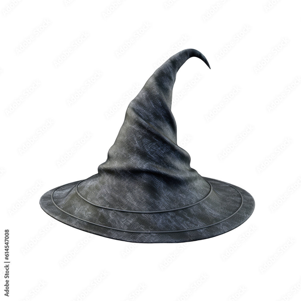 Wall mural witch hat isolated on a transparent background, generative ai